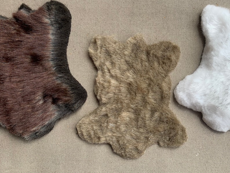 Dollhouse Miniature Faux Bear Skin Rug Mini Fur Rug Etsy