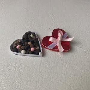 Dollhouse Miniature Valentine Box of Candy, 1:12 Scale, Mini Chocolates