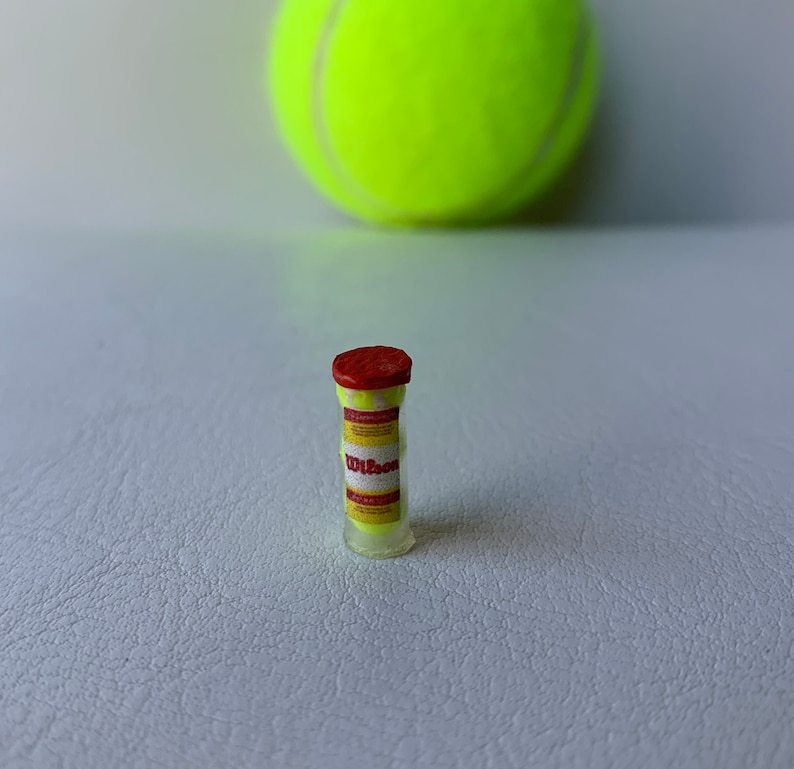 Dollhouse Miniature Tennis Balls Tennis Ball Can 112 Scale Etsy