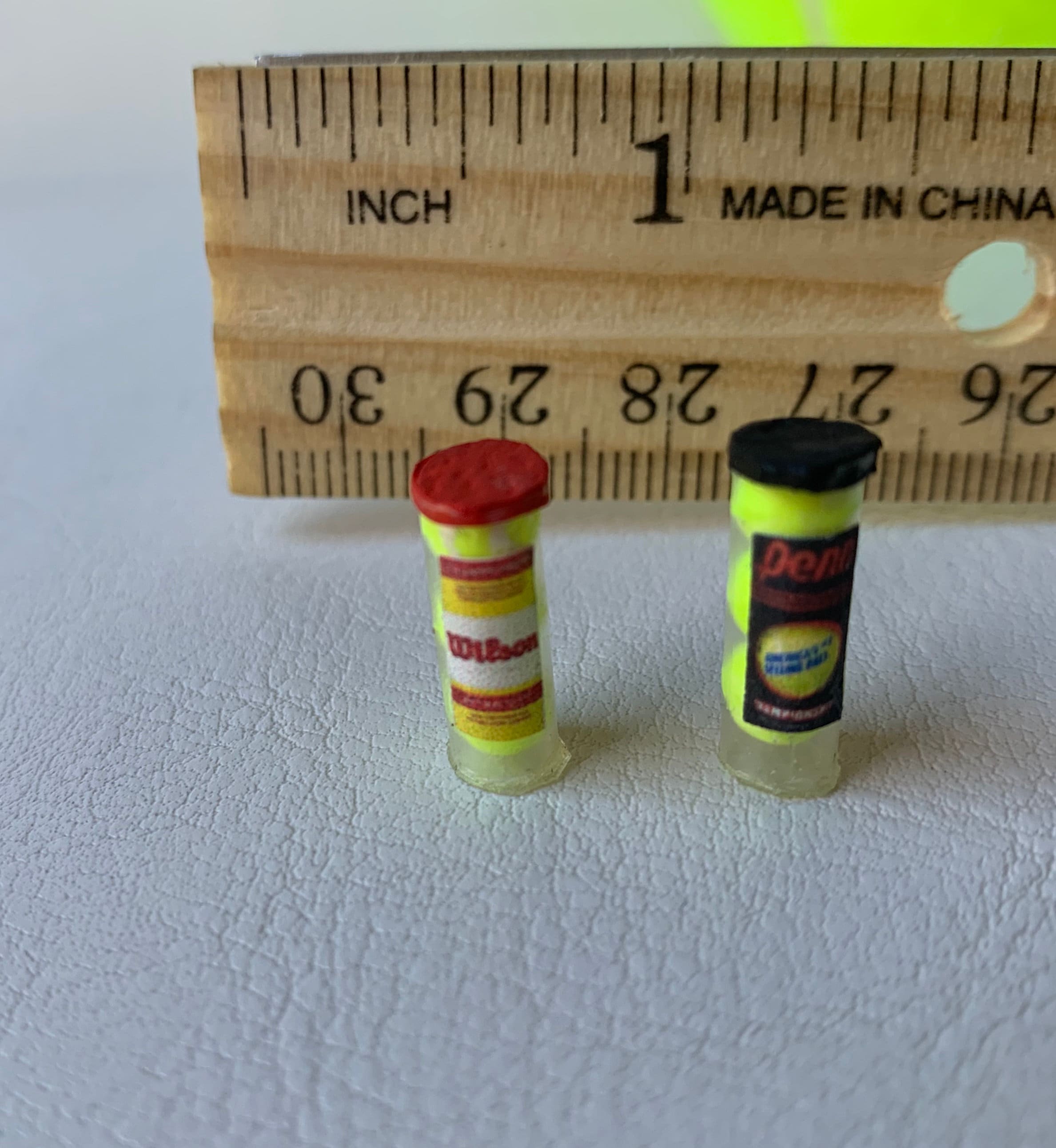 Dollhouse Miniature Tennis Balls Tennis Ball Can 112 Scale Etsy UK