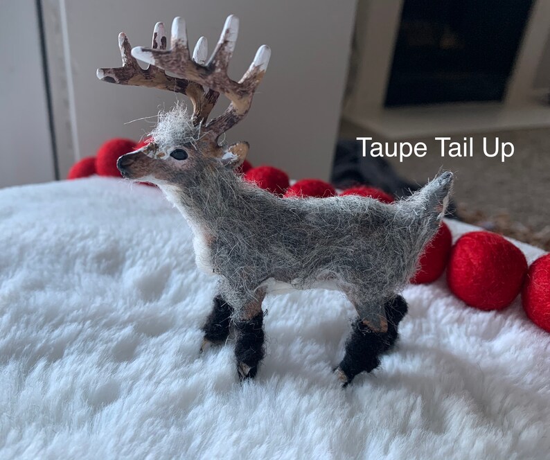 Dollhouse Miniature Reindeer 1:12 Scale furry reindeer | Etsy