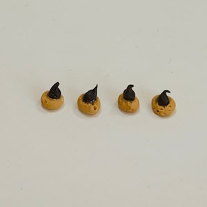 Dollhouse Miniature Peanut Blossom Cookies, Mini Peanut Butter Chocolate KISS Cookies