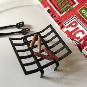 Dollhouse Miniature Hotdogs - 2 Bratwurst - 2, 1:12 Scale, mini food, miniature hotdogs, doll kitchen, doll meat