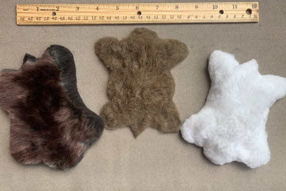 Dollhouse Miniature Faux Bear Skin Rug Mini Fur Rug Etsy