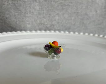 Dollhouse Miniature Fruit Bowl, 1:12 Scale, Mini Decor, miniature kitchen