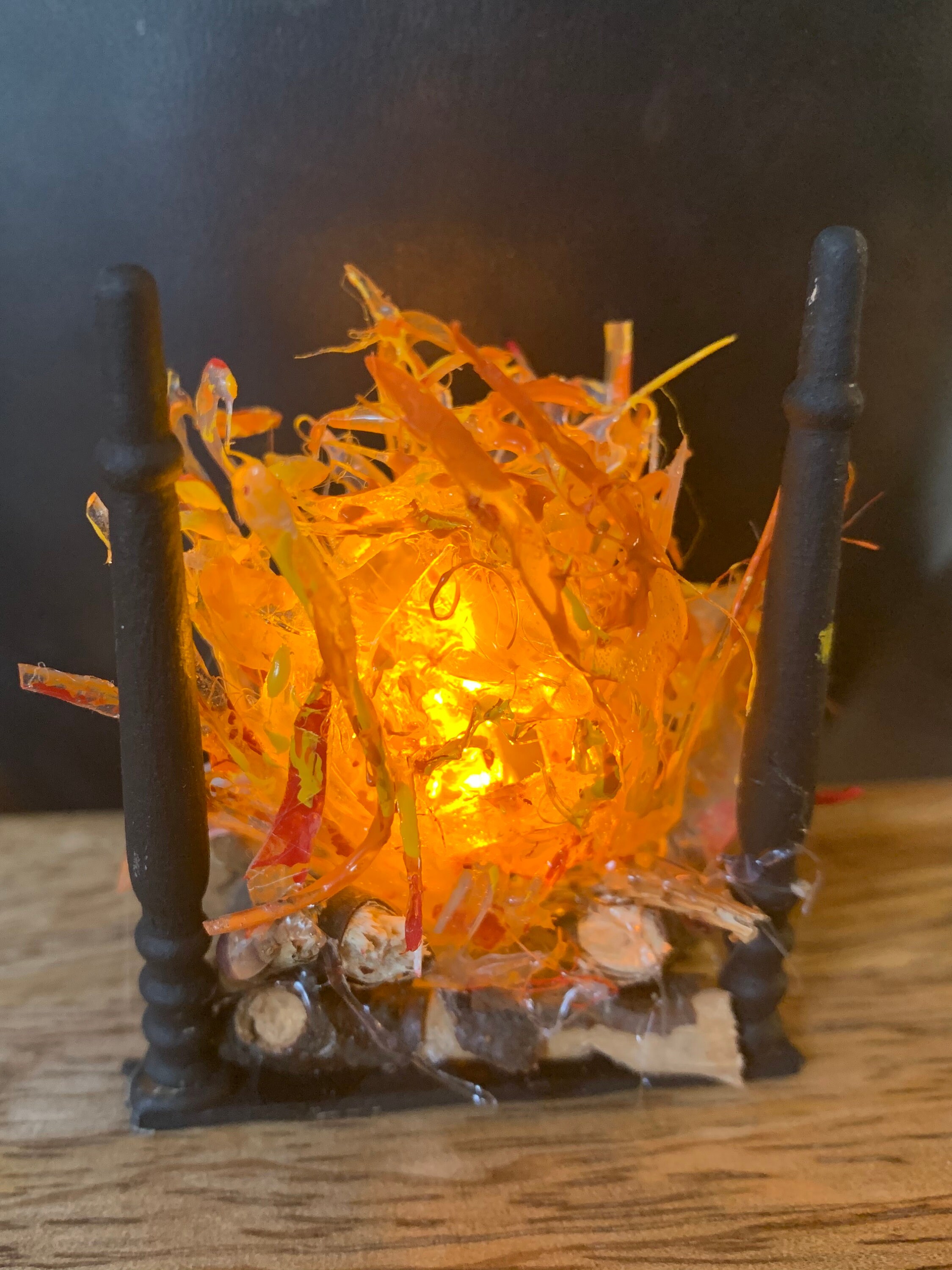 Dollhouse Miniature Fire Battery Operated Mini Fire Etsy Canada