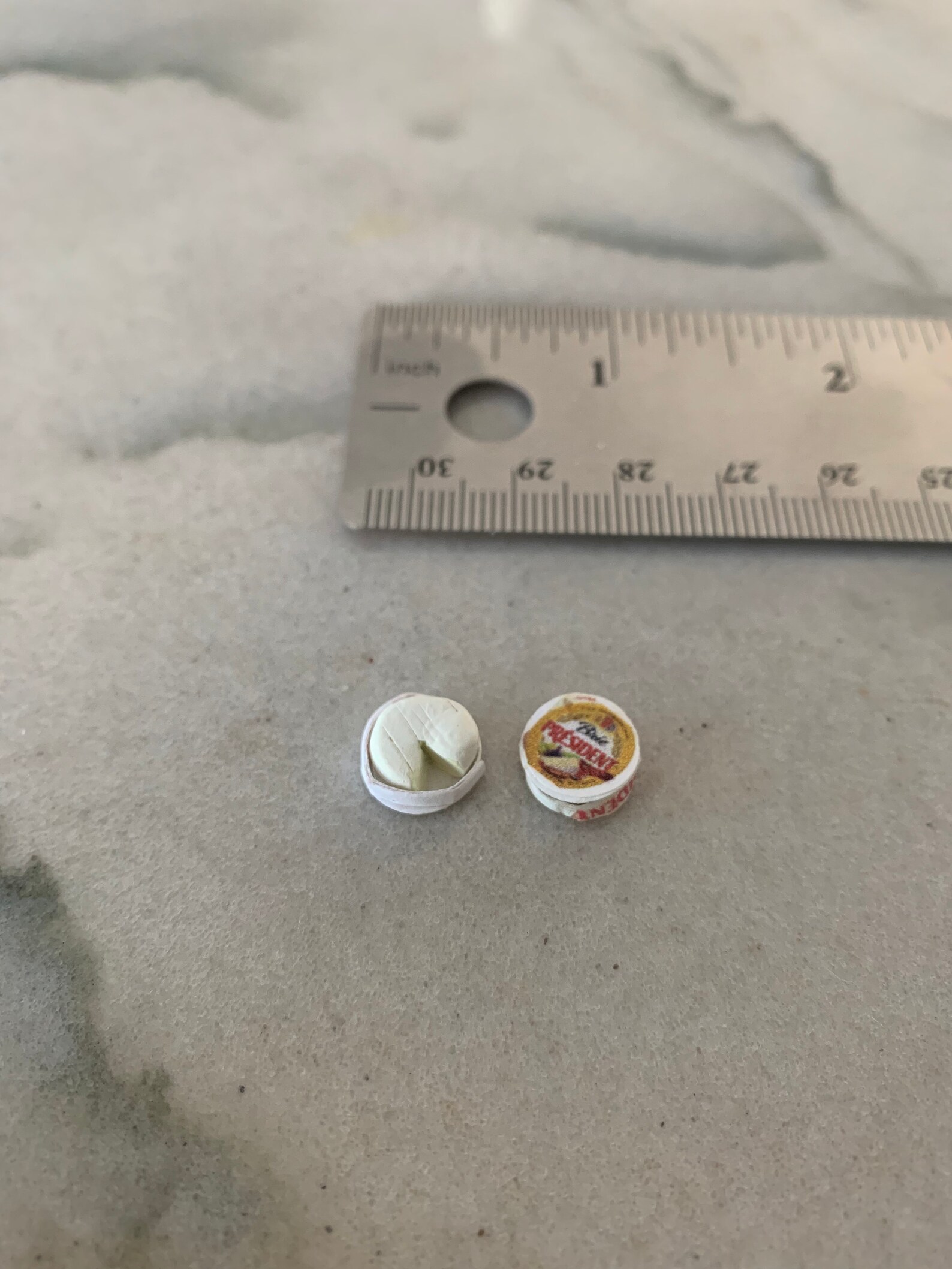 Dollhouse Miniature Brie Cheese mini cheese 112 Scale Brie Etsy