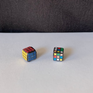 Cubo de Rubik en miniatura para casa de muñecas, resuelto o sin resolver, mini juguete, mini juego