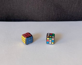 Miniatura domku dla lalek Kostka Rubika, rozwiązana lub nierozwiązana, mini zabawka, mini gra
