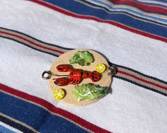 Dollhouse Miniature Lobster Platter, 1:12 Scale, mini food, mini kitchen