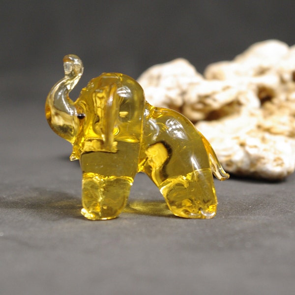 Vinatge glass elephant figurine, USSR cartoon hero elephant (for a gift)