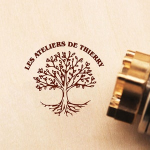 Personalized Logo Design ,Customized life tree Branding Iron Handmade Stamp With handle,Wood Art Shop