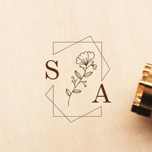 flower frame wedding Monogram Wood Branding Iron / Initials wood branding iron /Wedding Gift/DIY wedding favors/Custom Wood Branding Iron