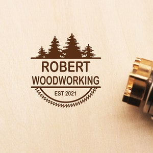 Hierro de marca de madera personalizado / Regalo para carpinteros / Regalo para papá / Regalo para hombres / Herramienta de marca de madera / Hierro de marca de cuero