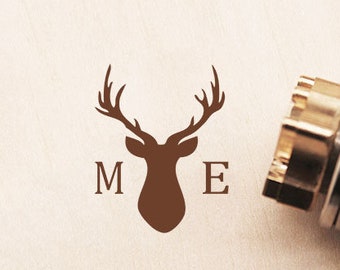 Personalized  Wood Branding Iron for wedding/ Initials with Deer  head  wood branding iron /Wedding Gift/DIY wedding favors