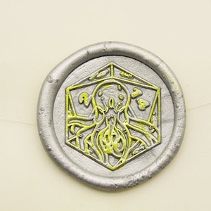Krake mit Würfel Wachssiegel Stempel - Hochzeit Stempel - Personalisierte Stempel Kit Wax Stempel CS40