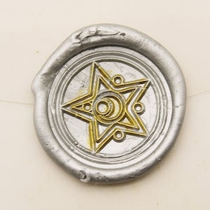MAAN Crystal Star broche lakzegelstempel, verzegeling bruiloft uitnodiging CS234