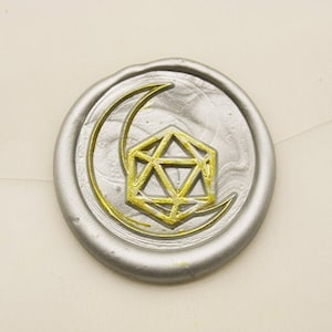 Würfel auf Mond Wachssiegel Stempel, Custom Wachssiegel, Wachssiegel, Wachssiegel, Wachssiegel w239