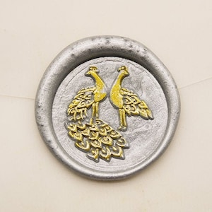 Pfau Paar Wachs Siegel Wachs-Custom Wachs Siegel Kit-Einladung Stempel Wachs Siegel Kit-Persönliche Wachs Versiegelung Stempel