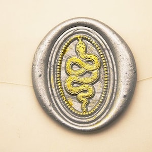 Carimbo de cera de cobra oval, carimbo de cera de Ravens Hugin, carimbo de cera de selagem personalizado de mitologia nórdica Munin, carimbo de cera de selagem de casamento CS503