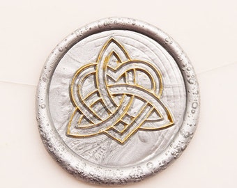 Love Celtic Knot wax seal stamp, Knot wax seal stamp with wooden handle , wax seals, party wax seals C519