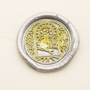 Kit de sello de cera de gato mágico, sello de cera para bodas, sello de cera de gato del Tarot Nocturno, kit de sello de cera personalizado