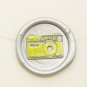 Camera lakzegel stempel - huwelijksuitnodiging stempel - verjaardagsfeestje