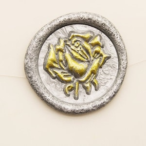 Rose 3D Wachs Siegel Stempel/Rose Blume Wachs Stempel/benutzerdefinierte Rose Wachs Stempel/Personalisierte Hochzeit Wachs Stempel Kit