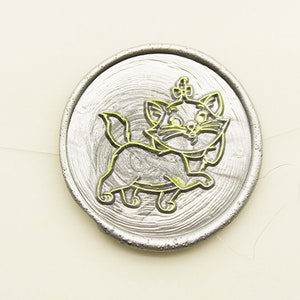 Niedliche Katze Wachs Siegel Stempel, Umschlag Siegel Stempel, Siegelwachs Stempel C303