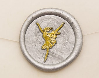 Ballerina Wax Seal Stamp- Girly Wax Seal Stamp - Gift Package Wax Sealing Stamp - Dancer Wax Sealing Stamp W305