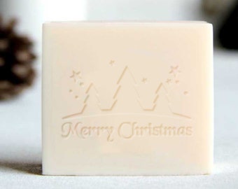 Merry Christmas  Tree Handmade Soap Soap,Handmade Acrylic Stamp, Handmade Soap stamp,Handmade Acrylic Soap Stamp
