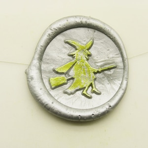Sello de lacre de bruja, cabeza de sello de lacre de brujería, sello vintage para sobre, sello de lacre para carta w608
