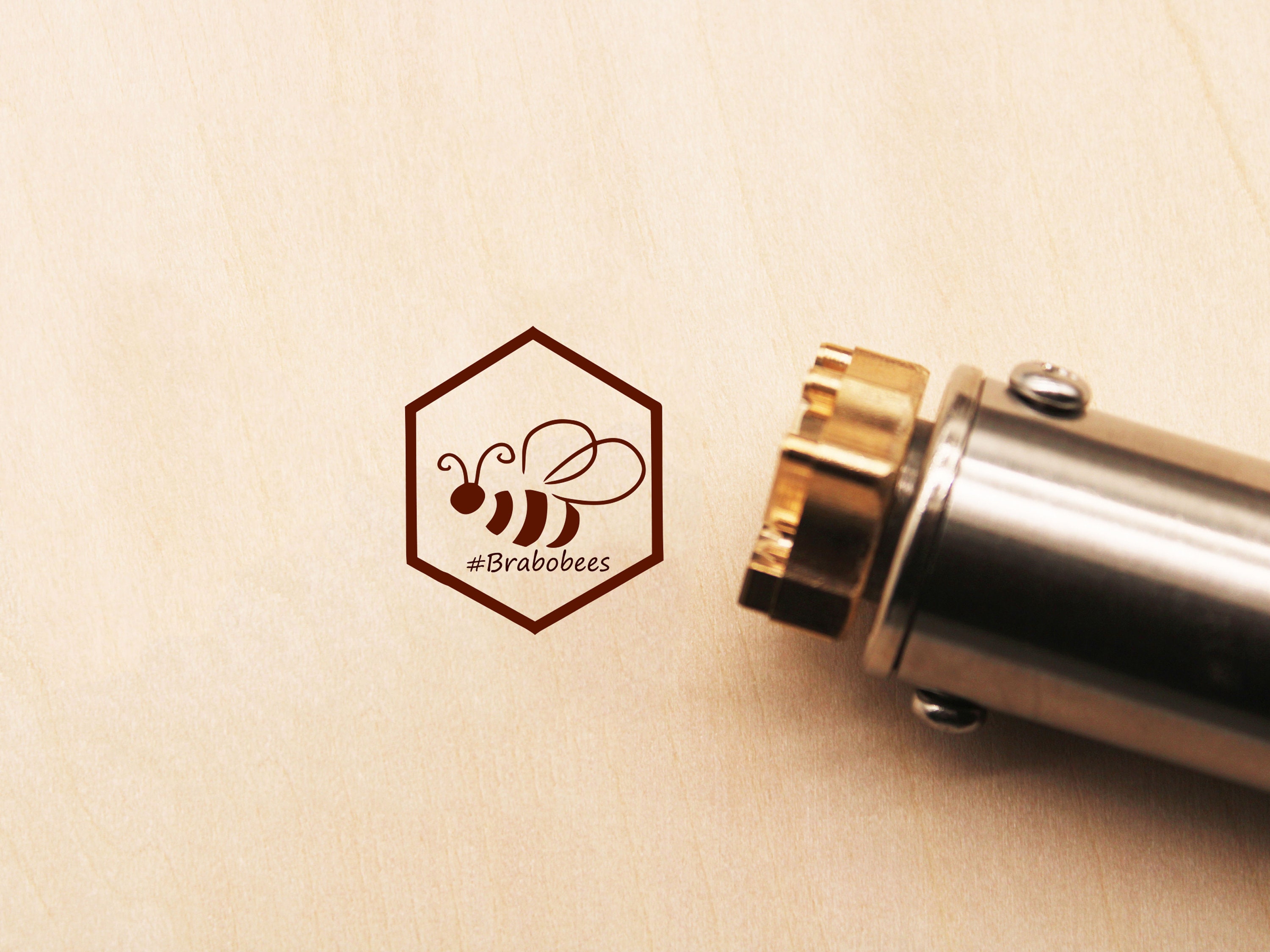 Custom Wood Branding Iron for Wood working,Logo Branding,Leather branding,Food branding iron.Bee honeycomb branding iron