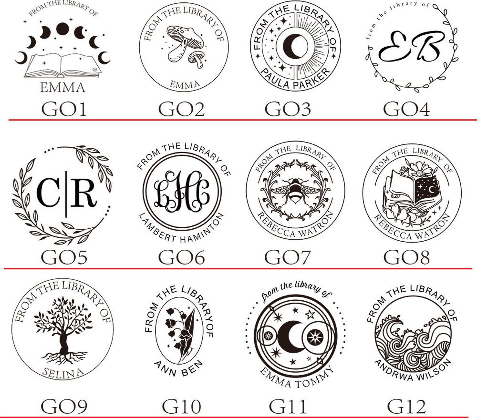 Custom Embosser With Your Own Design Book Embosser custom Etsy