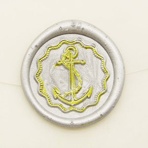 Selo de cera de âncora - Selo de cera de vedação náutica - Selo de cera para decoração de embalagens CS563