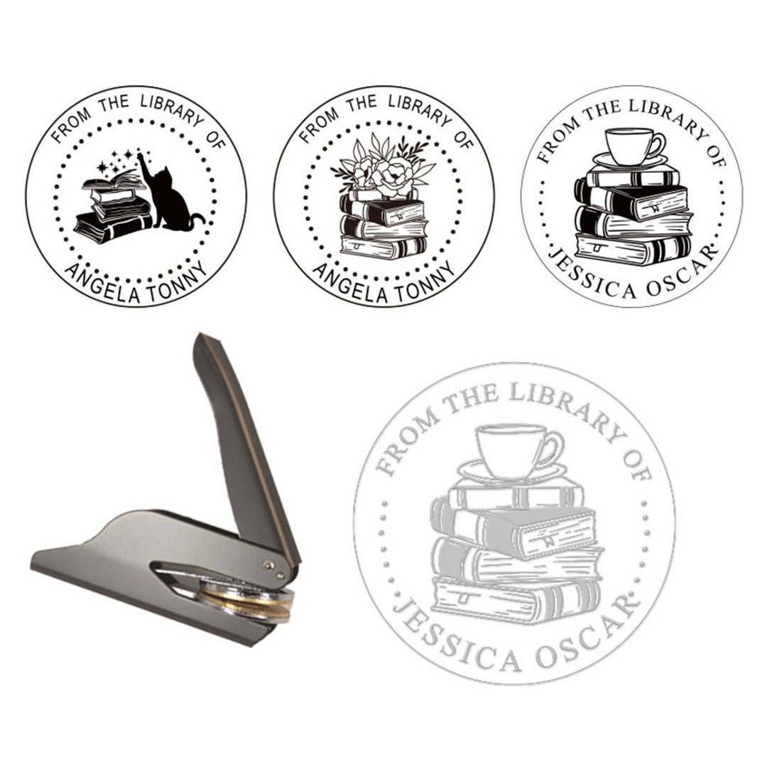 From the Library of Embosser, Special Book Embosser Stamp , Custom Book