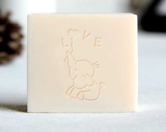Personalised Baby Shower Elephant  Soap Stamp,Elephants Soap Stamp Acrylic Soap Stamp ,Personalized Cookie Stamp /wedding Soap stamp