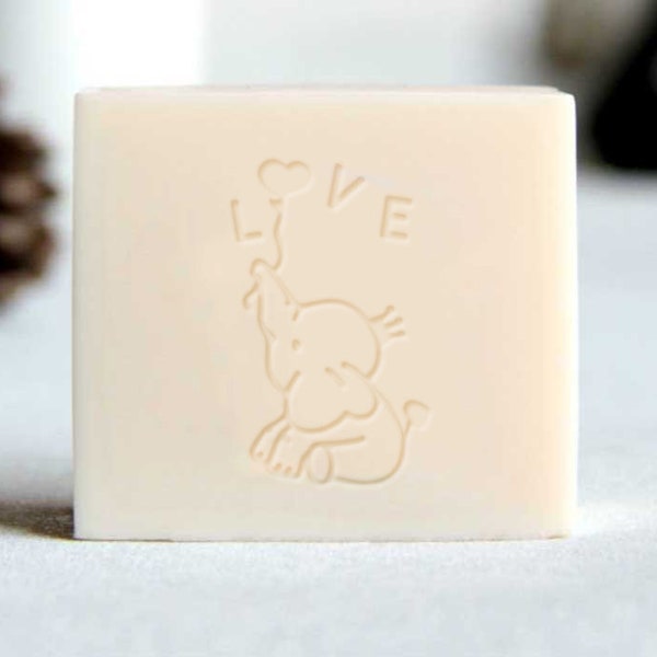 Personalised Baby Shower Elephant  Soap Stamp,Elephants Soap Stamp Acrylic Soap Stamp ,Personalized Cookie Stamp /wedding Soap stamp