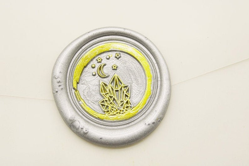 Crystal moon diamond moon wax Seal Stamp-party wax seal stamp-wedding Wax seal stamp Gift
