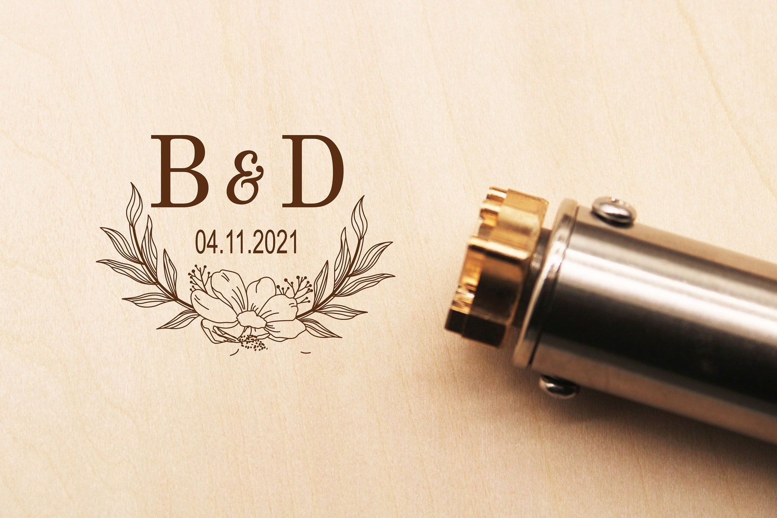 Custom Metal Stamp Heat Emboss Stamp/initials Wood Branding Etsy