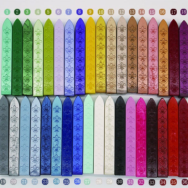 36 Farben Siegelwachs Stick, Einladungssiegel, Briefumschlag, Geschenksiegel, Wachssiegelsticks für Siegelstempel,