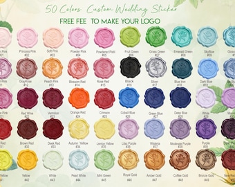 Custom Wax Seals, Personalized Wax Seals Stickers, Handmade wax seal stickers, Self-Adhesive Wax Seal Stickers, Wedding Initials Wax Seals