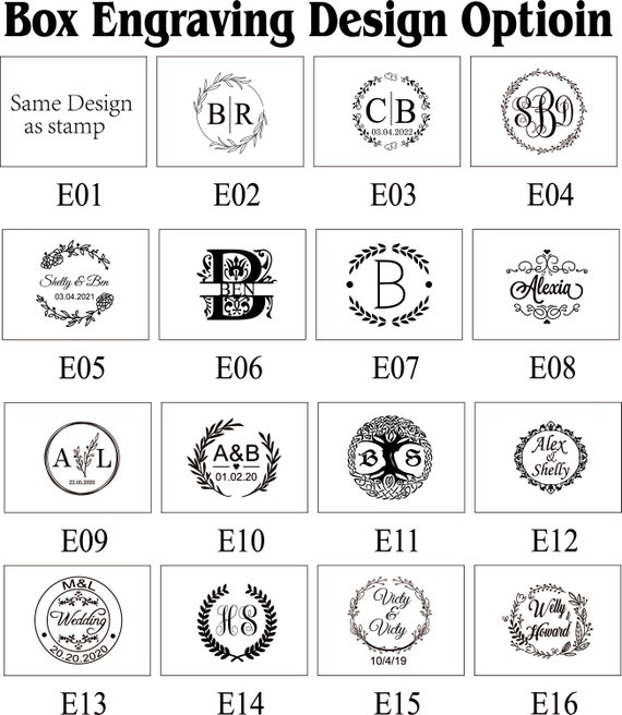 Custom Wax Seal Stamp - Custom Wedding Name initials Wax Seal Stamp (27 Designs)