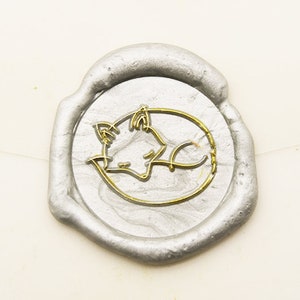 Lakzegelstempel slaapvos / lakzegelstempel envelop/aangepaste zegellakstempel/huwelijkslakzegelstempel cs43