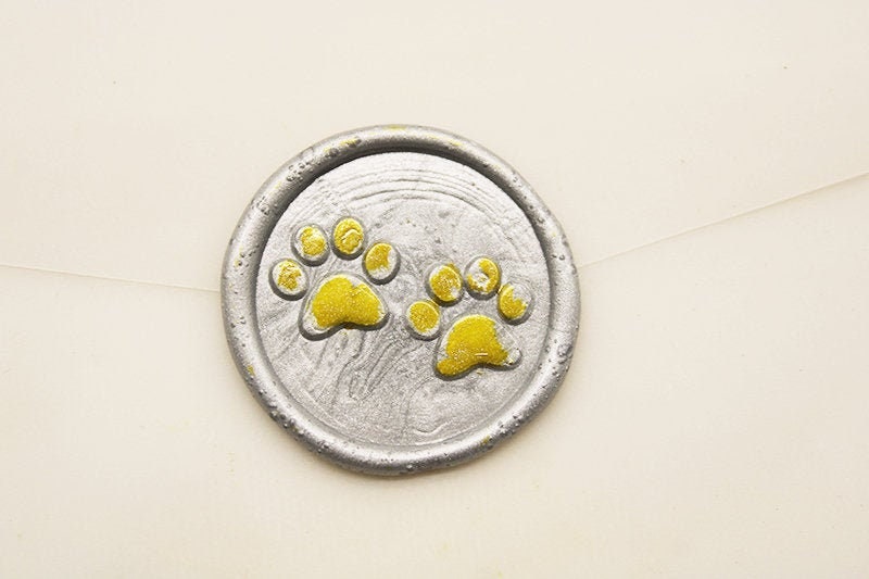 Dog Paw Prints Wax Seal Stamp Set Wedding Invitation Party Etsy