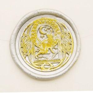 Kat lakzegel stempel-dagboek lakzegel kit-magische kat tarot lakzegel stempel-uitnodiging zegellak stempel CS617