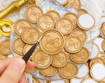 Wedding Wax Seal Stickers，Custom Pre-Made Wax Seals，Wax seals, Self-Adhesive backing stickers, Wedding Invitation sticker