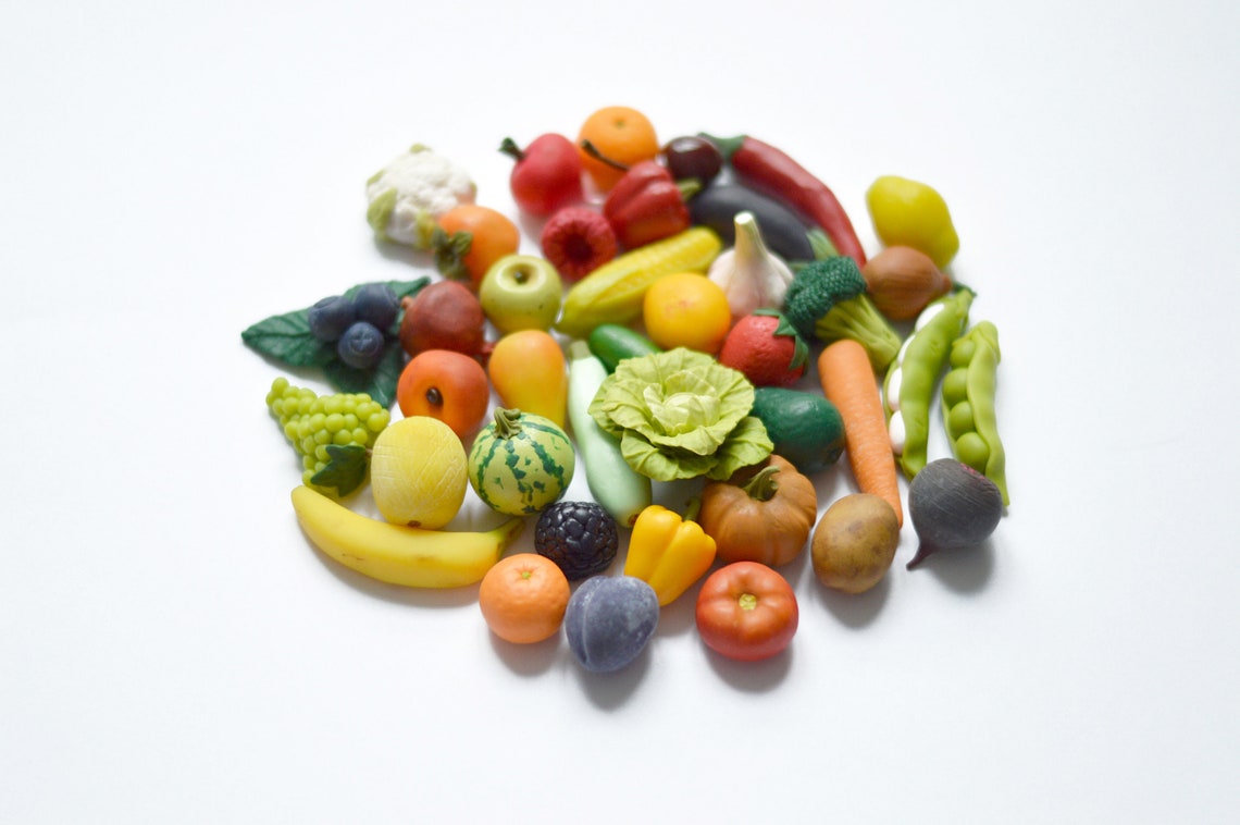 Miniature Vegetables Vegetable Garden Montessori Learning Toys Etsy