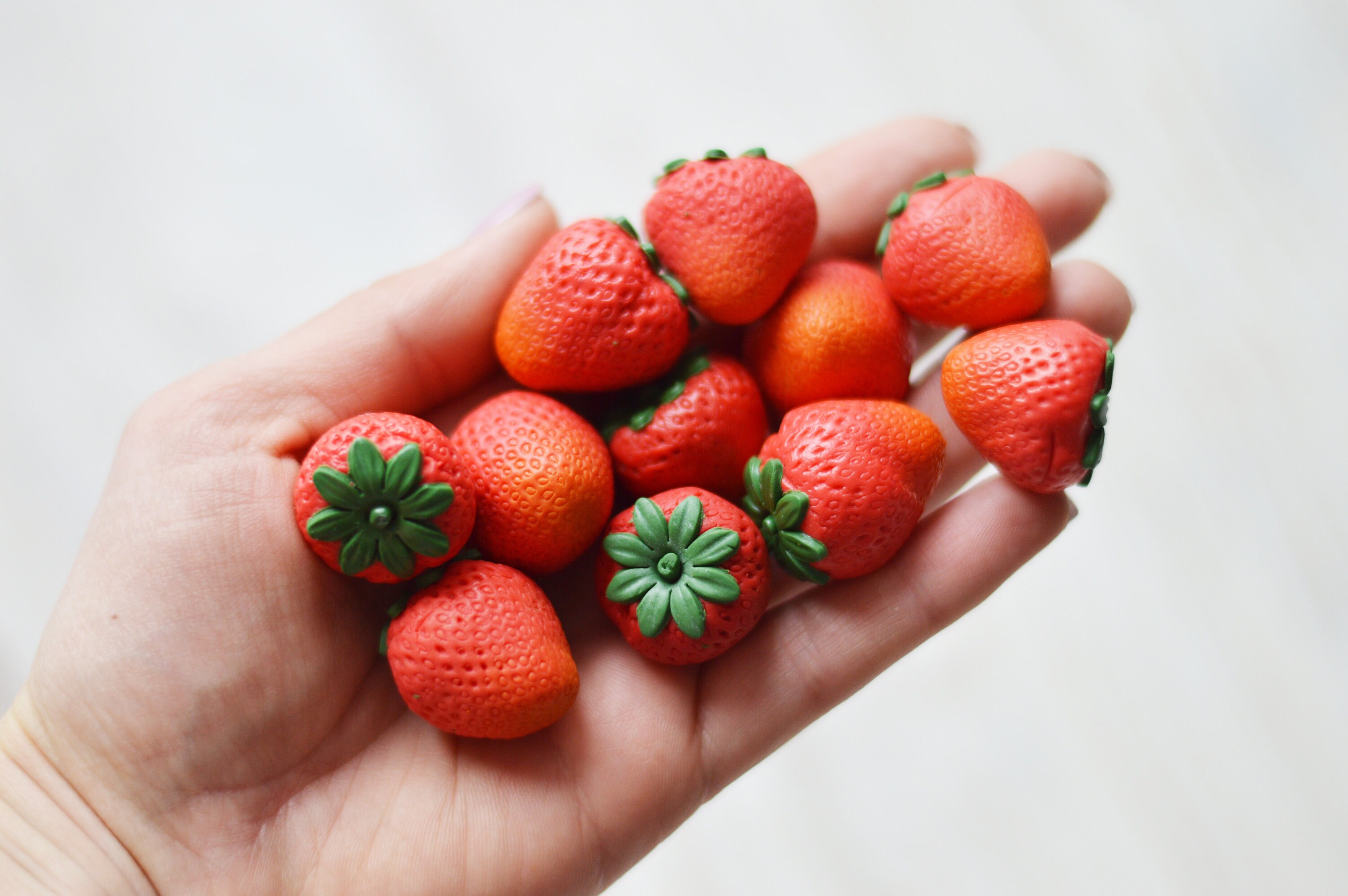 Miniature polymer clay berries strawberry raspberries cherry Etsy