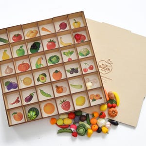 Sortierset Montessori Spielzeug Reisespielzeug Miniatur Gemüse Sinnesspielzeug Spielfutter Montessori Kleinkind Frühlernen Sinneskorb Sinnesbox
